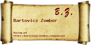 Bartovicz Zombor névjegykártya